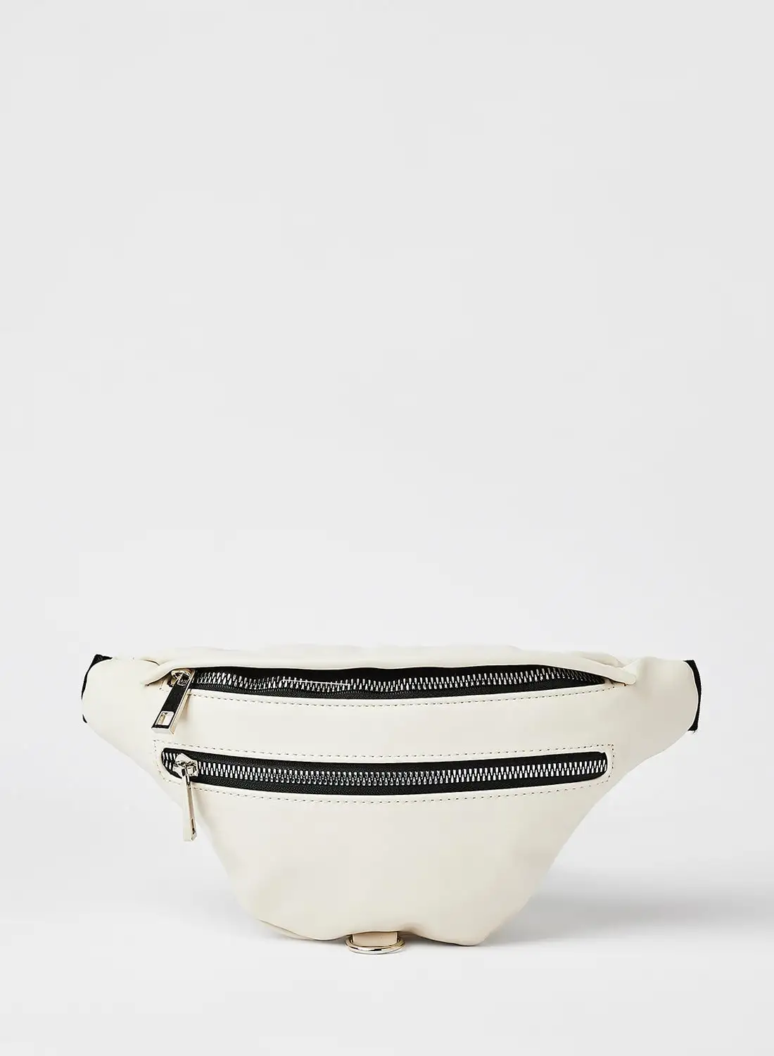 LABEL RAIL Faux Leather Waistpack White