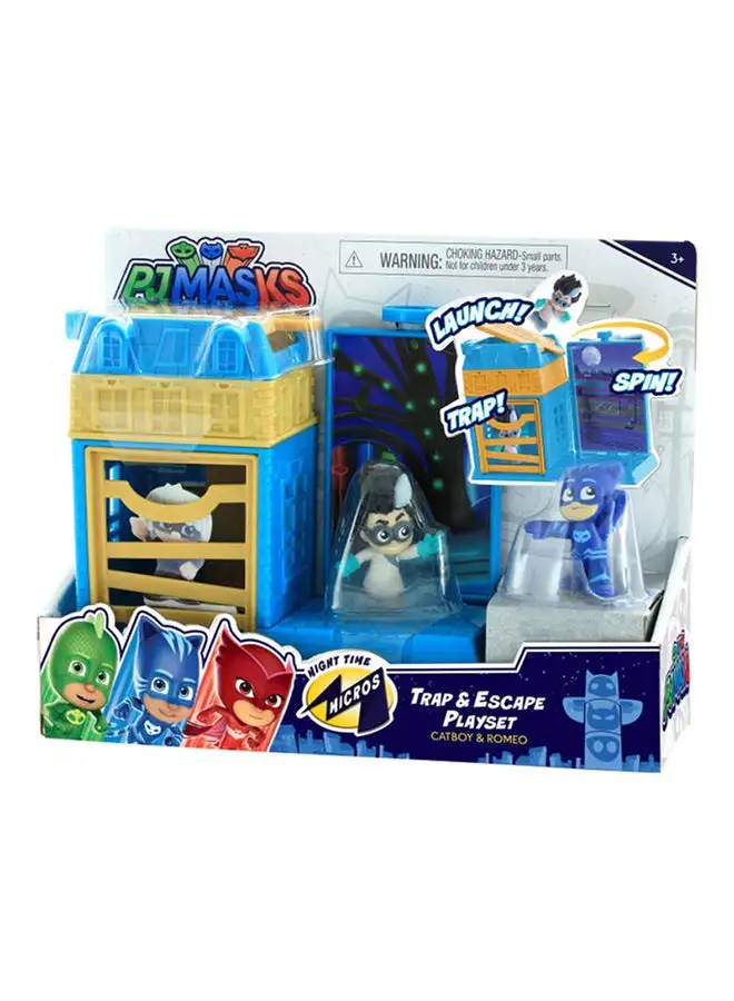 PJMASKS Night Time Micros Trap, Escape-Catboy and Romeo