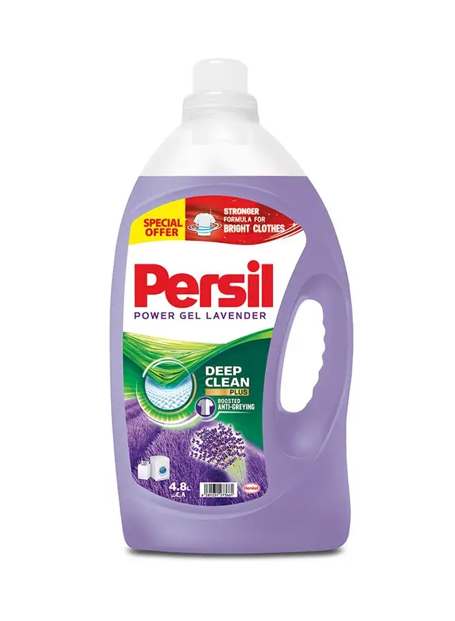 Persil Power Gel Liquid Laundry Detergent With Deep Clean Technology Lavender 4.8Liters