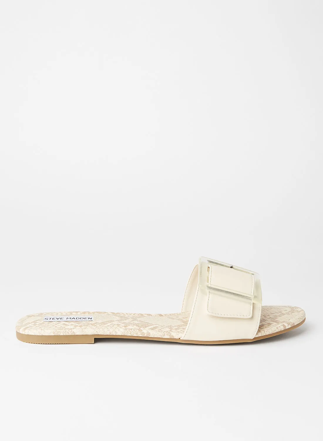 STEVE MADDEN Llola Flat Sandals White