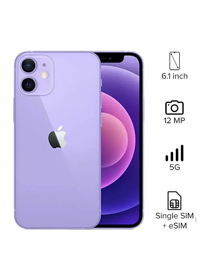 Apple iPhone 12 With Facetime 128GB Purple 5G - Middle East Version