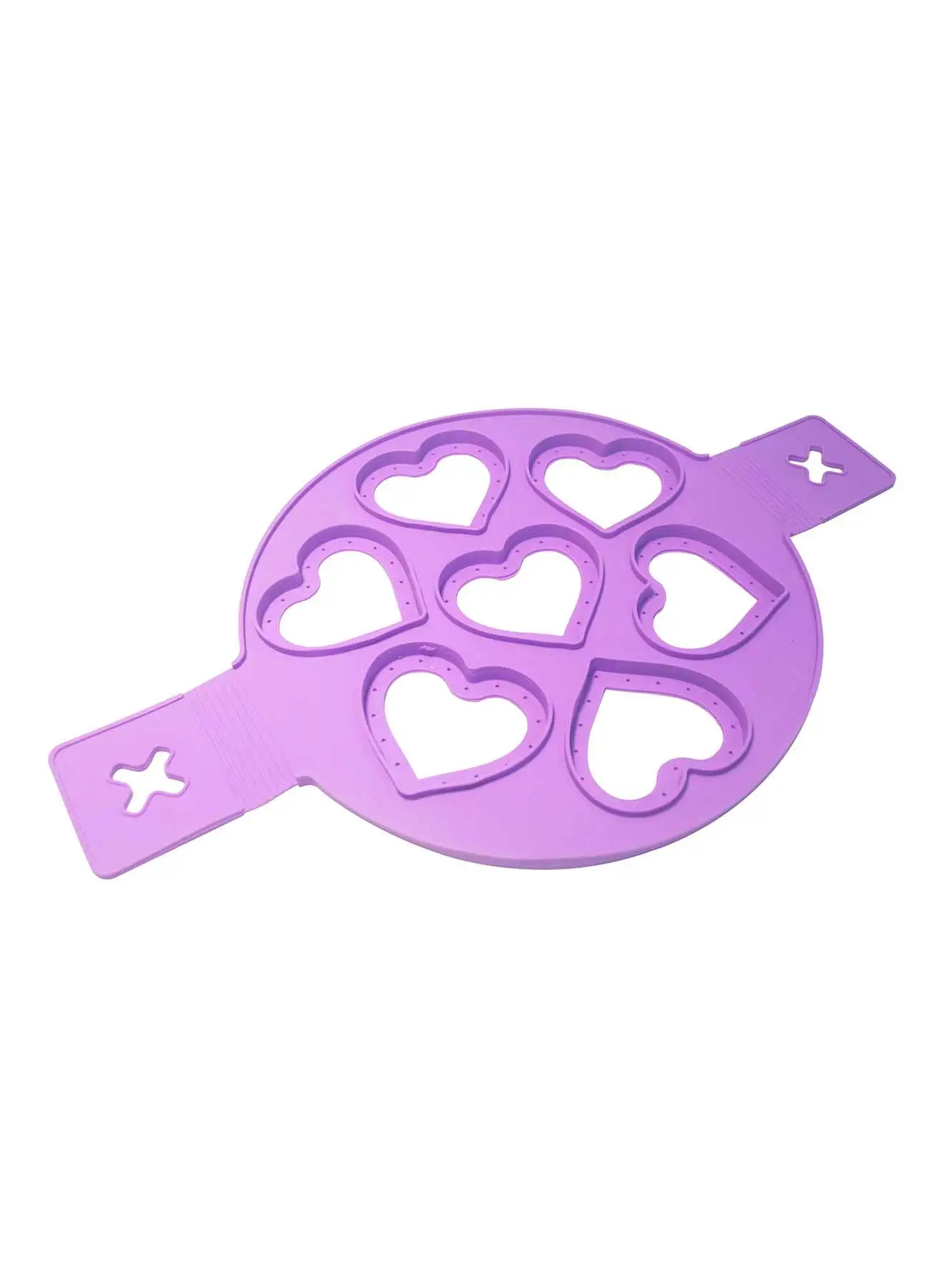 Amal Chocolate Molds - Heart Pancake Shape - Silicone Molds - Cake Mold - Silicon Chocolate Molds - Purple Heart Pancake Mold - Purple