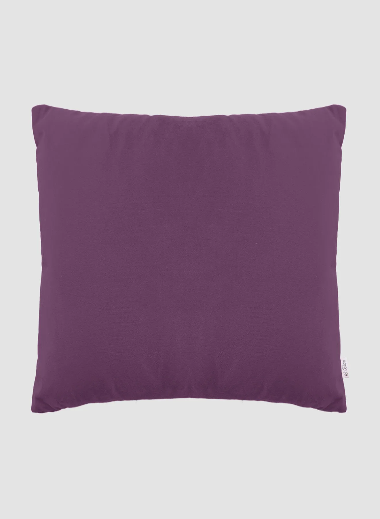 ebb & flow Velvet Solid Color Cushion, Unique Luxury Quality Decor Items for the Perfect Stylish Home Purple 55 x 55cm