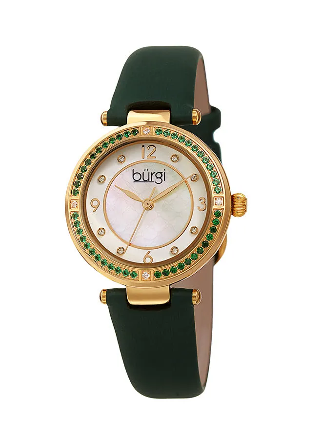 Burgi Women's Leather Analog Watch BUR251GN