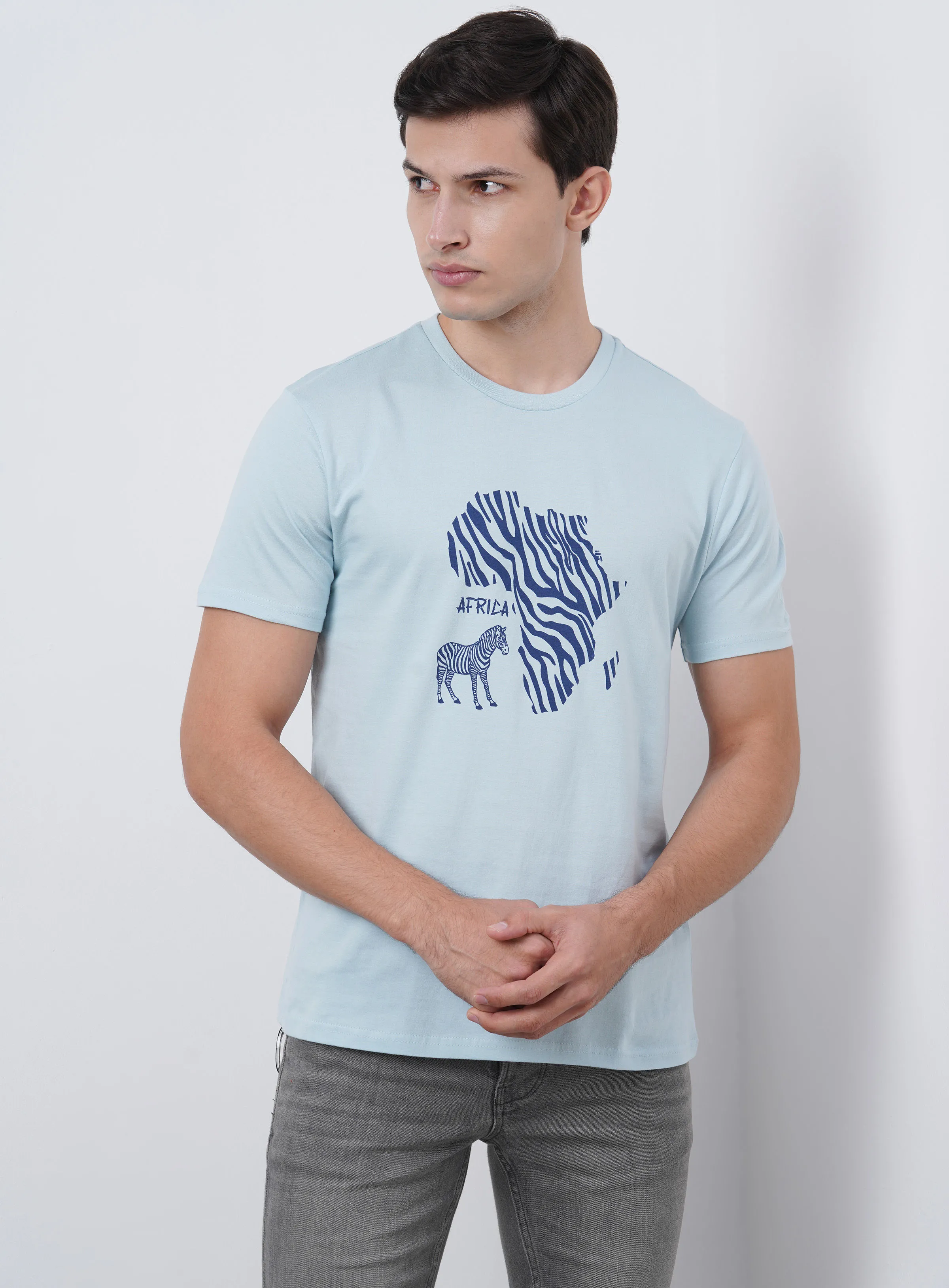 OFFROAD Graphic Printed T-Shirt Angel Falls/Sea Blue