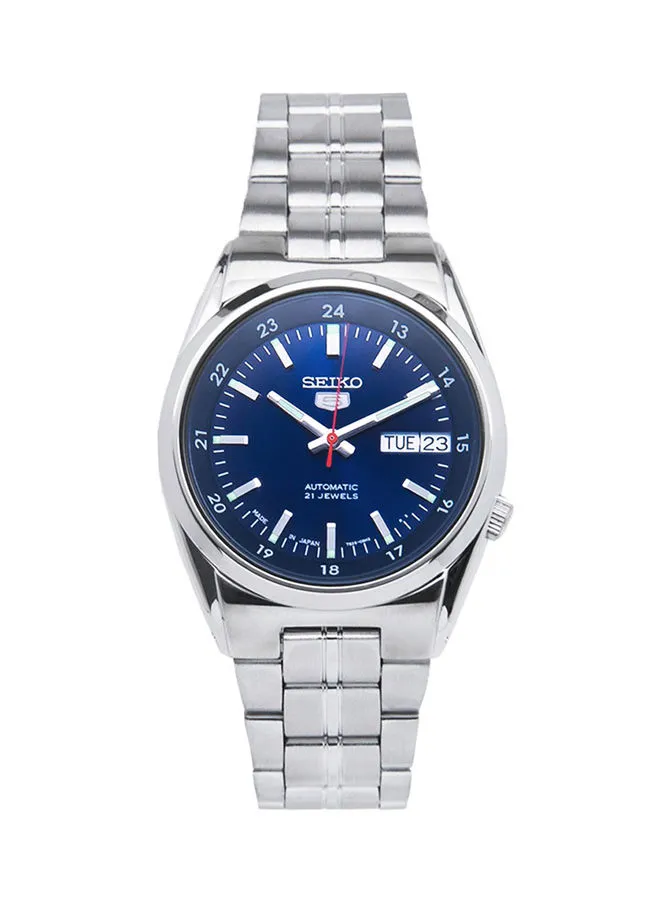 Seiko Men's Round Shape Stainless Steel Analog Wrist Watch - Silver - SNK563J