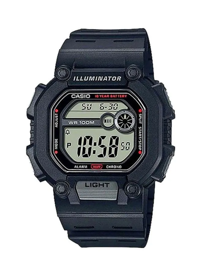 CASIO Men's Water Resistant Digital Wrist Watch W-737H-1AVDF - 46 mm - Black