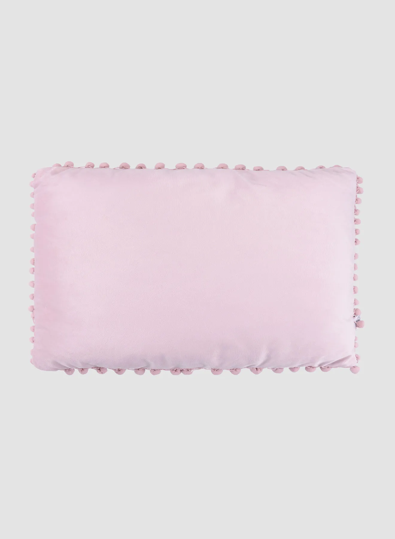 Switch Velvet Cushion  with Pom-poms, Unique Luxury Quality Decor Items for the Perfect Stylish Home Pink 30 x 50cm