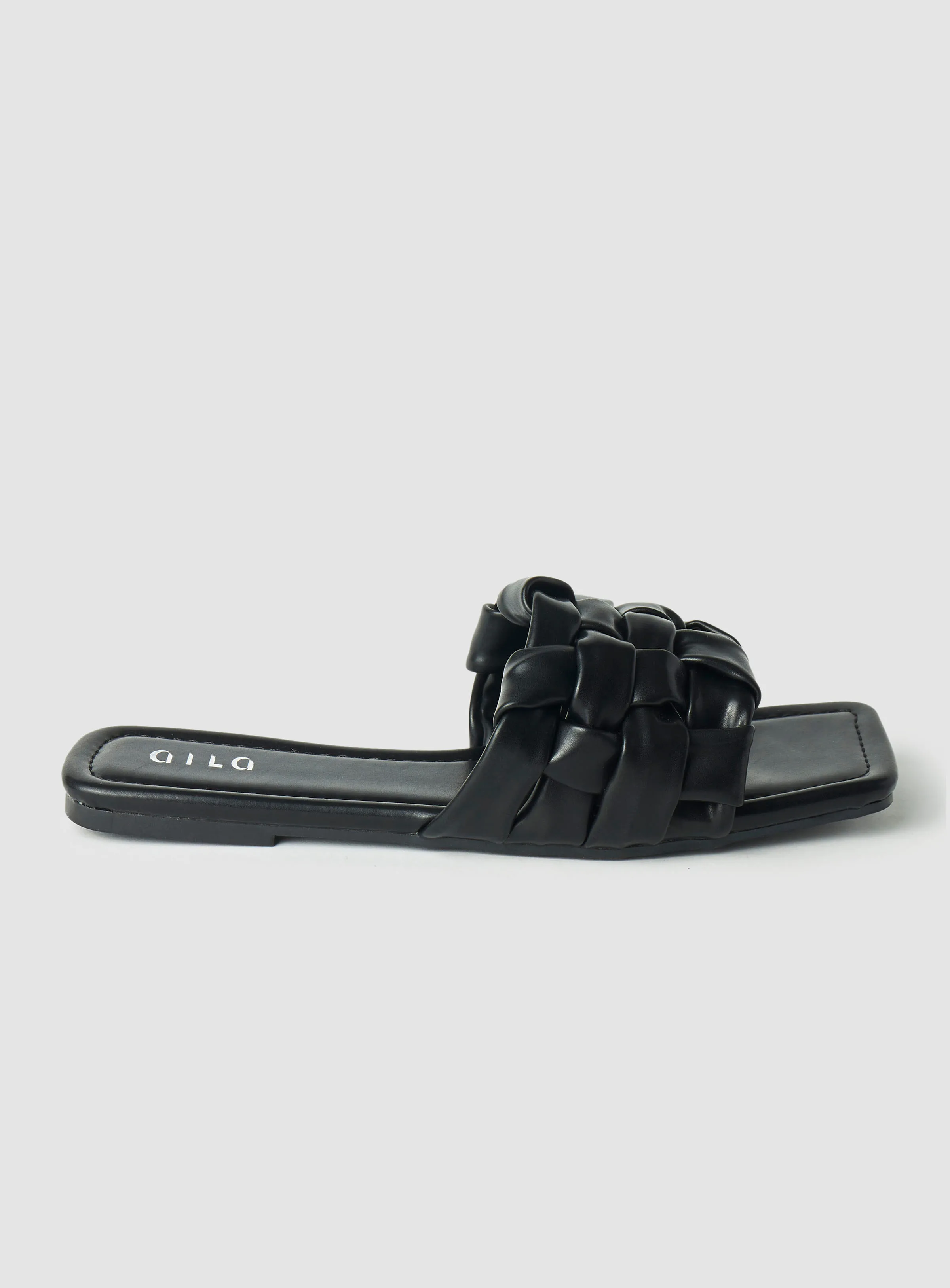 Aila Casual Flat Sandals Black