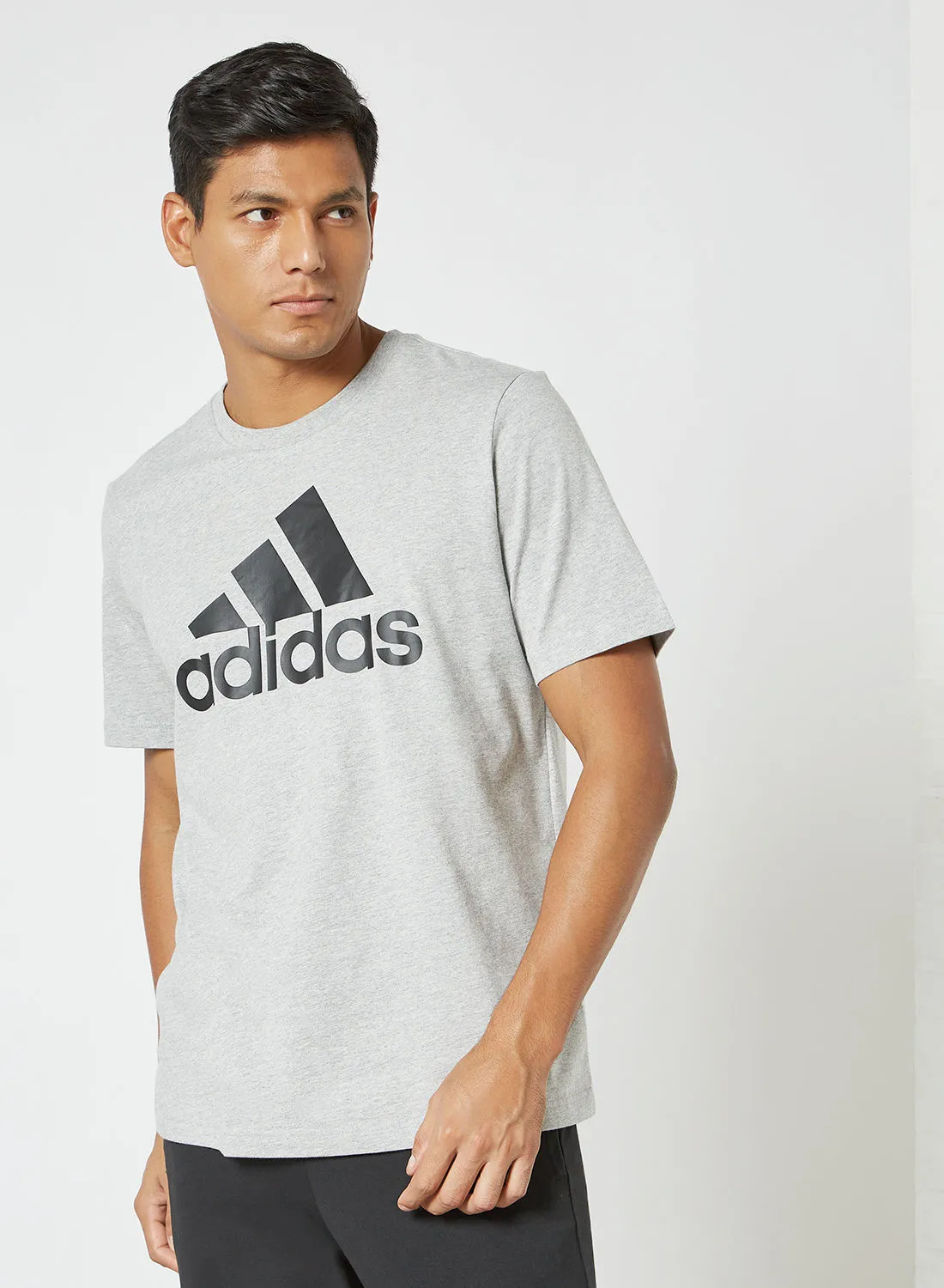 adidas Essentials Big Logo T-Shirt Grey