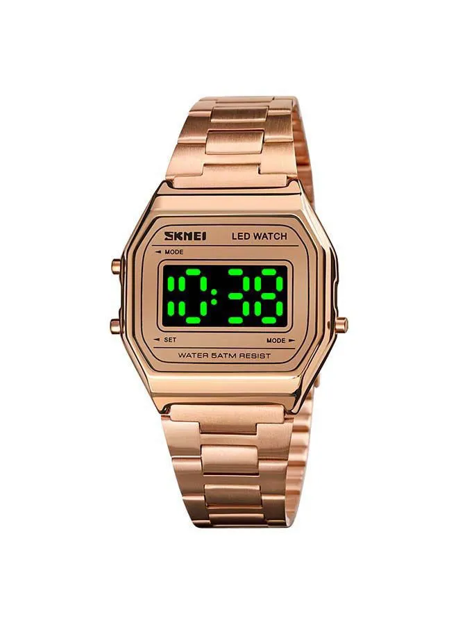 SKMEI Men's 1646 LED digital Men luxury stainless steel waterproof wrist watch
