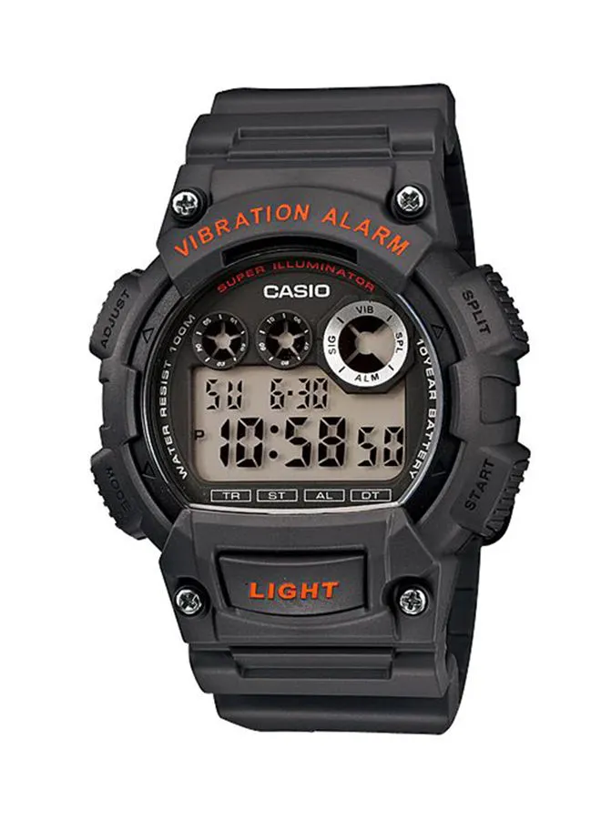 CASIO Men's Water Resistant Digital Watch W-735H-8A - 47 mm - Black