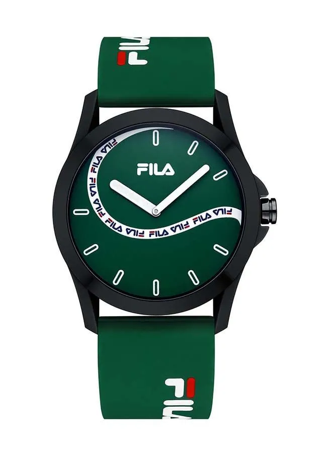 FILA Analog Watch For Men Green Dial Green Silicone Strap