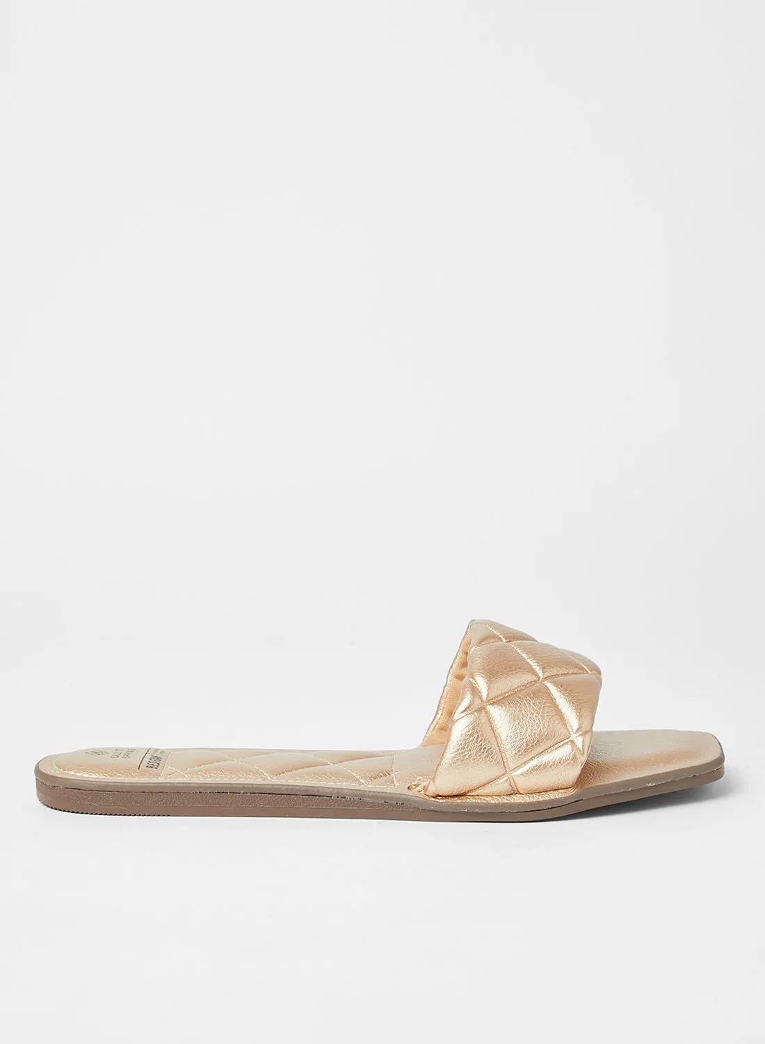 CALL IT SPRING Buffy Quilted Flat Sandals Rose Gold