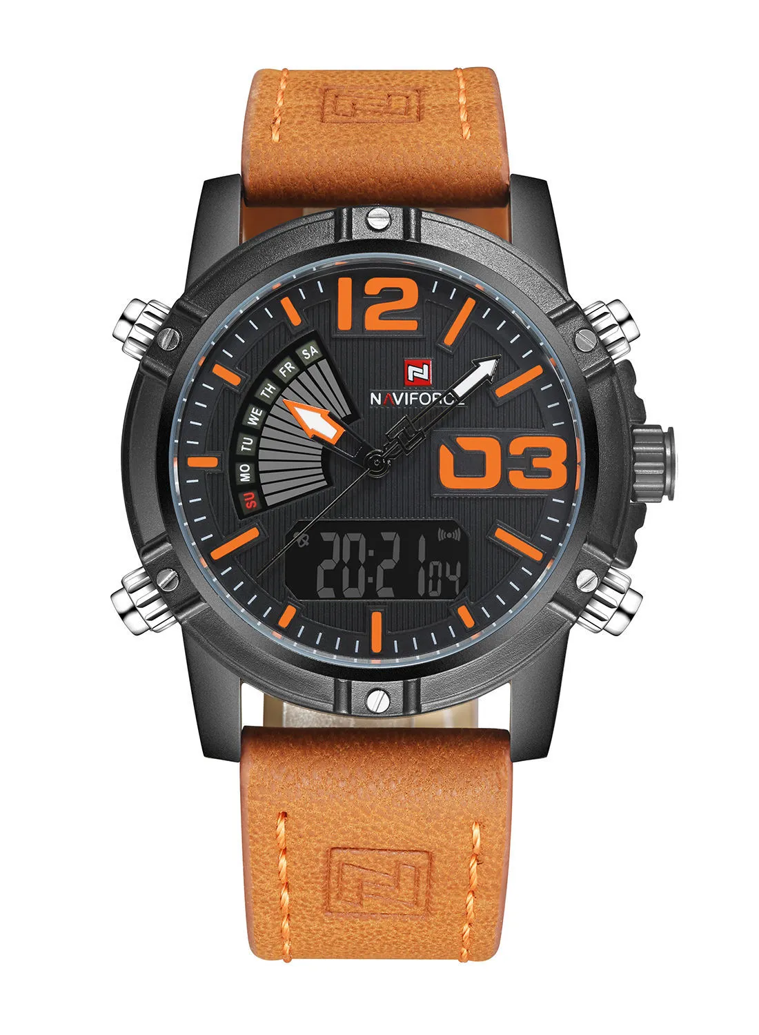 NAVIFORCE Men's Sport Dual Display LED Digital Watch NF9095
