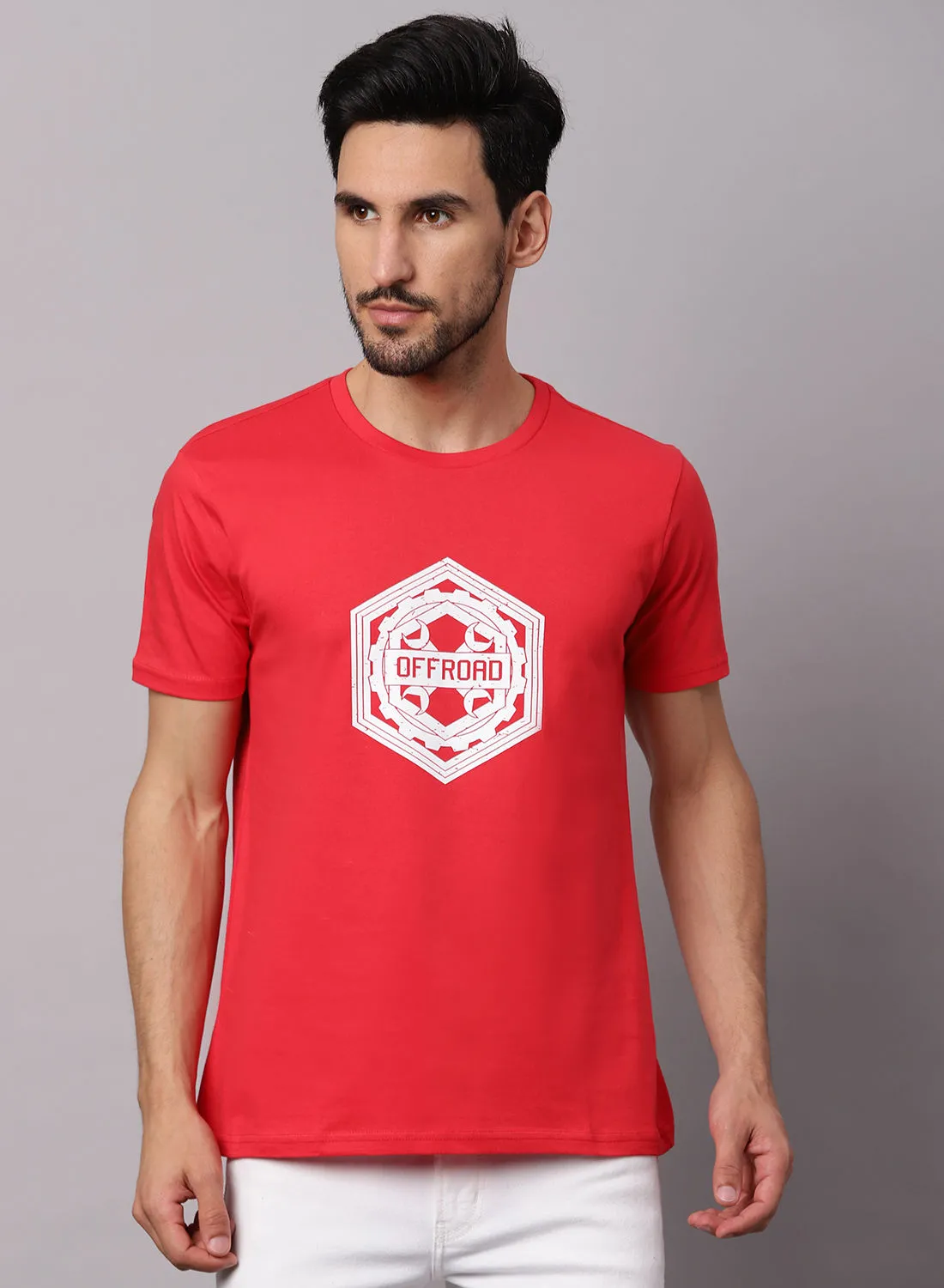 OFFROAD Casual Graphic T-Shirt Red