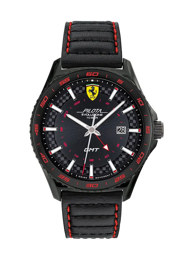 Ferrari Men's Leather Analog Wrist Watch 830776