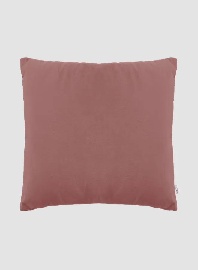 ebb & flow Velvet Solid Color Cushion, Unique Luxury Quality Decor Items for the Perfect Stylish Home Pink 55 x 55cm