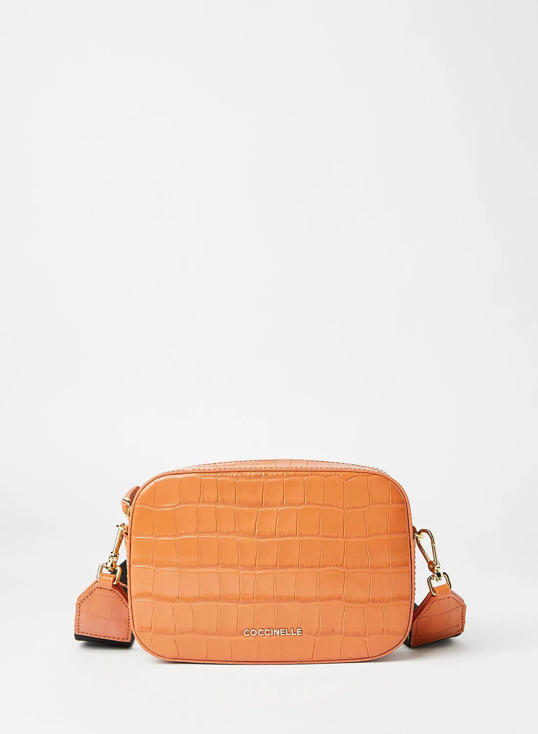 COCCINELLE Mini Textured Crossbody Bag Burnt Orange