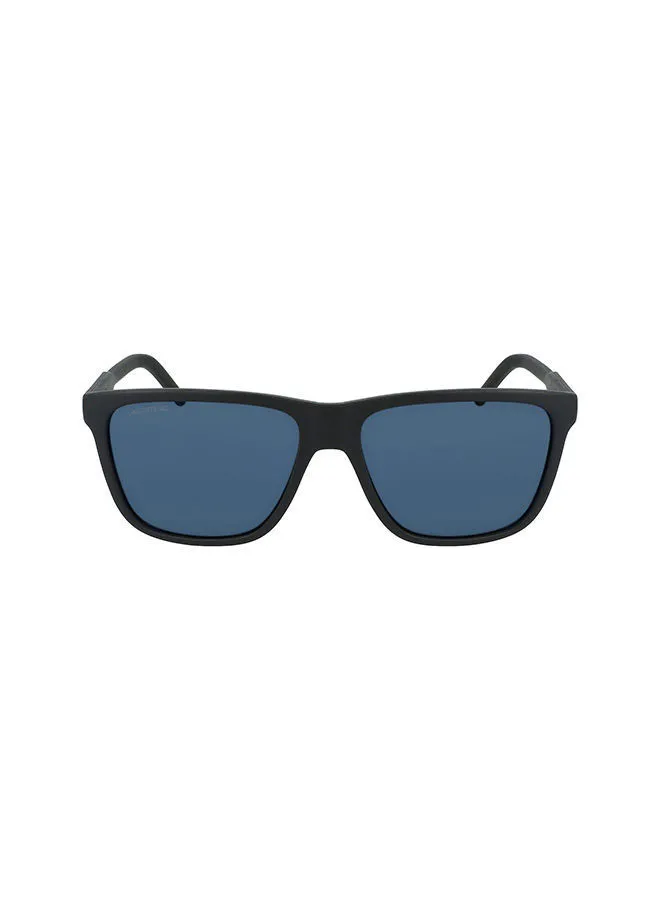 LACOSTE Men's Full Rimmed Modified Rectangular Frame Sunglasses - Lens Size: 57 mm