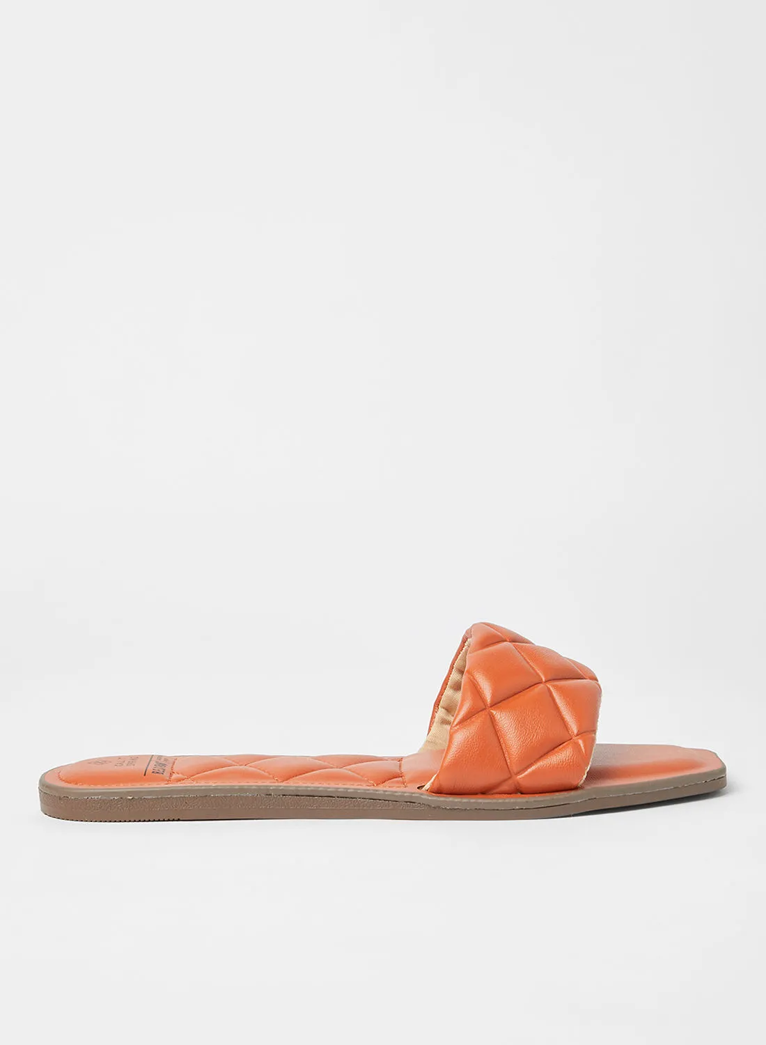 CALL IT SPRING Buffy Quilted Flat Sandals Orange