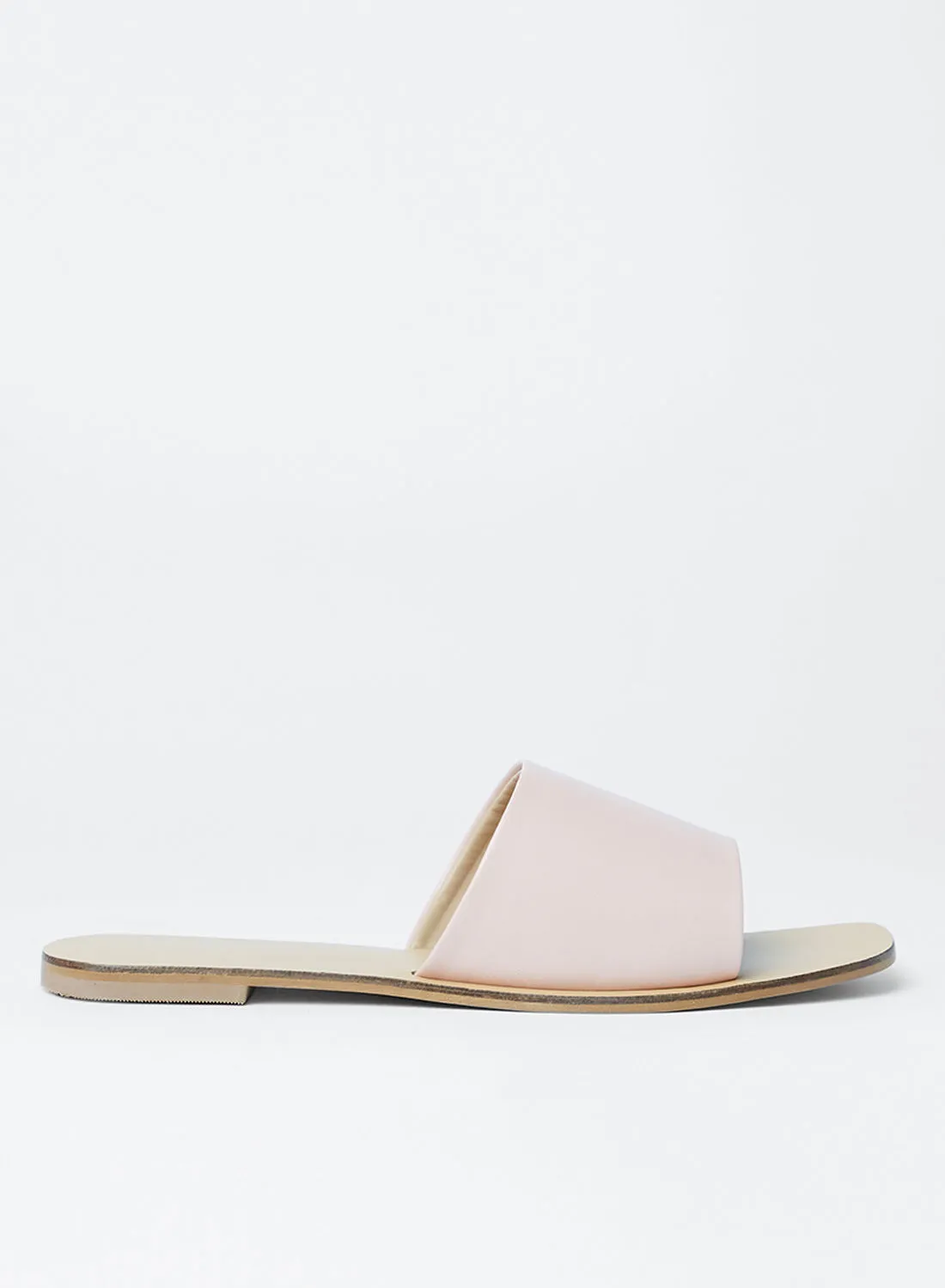 Sivvi x GenM Faux Leather Flat Sandals Pink
