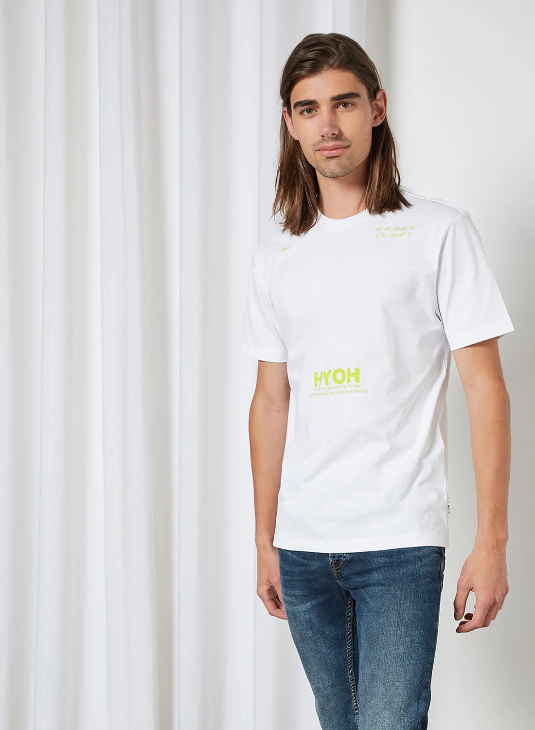 ONLY & SONS Crew Neck T-Shirt أبيض