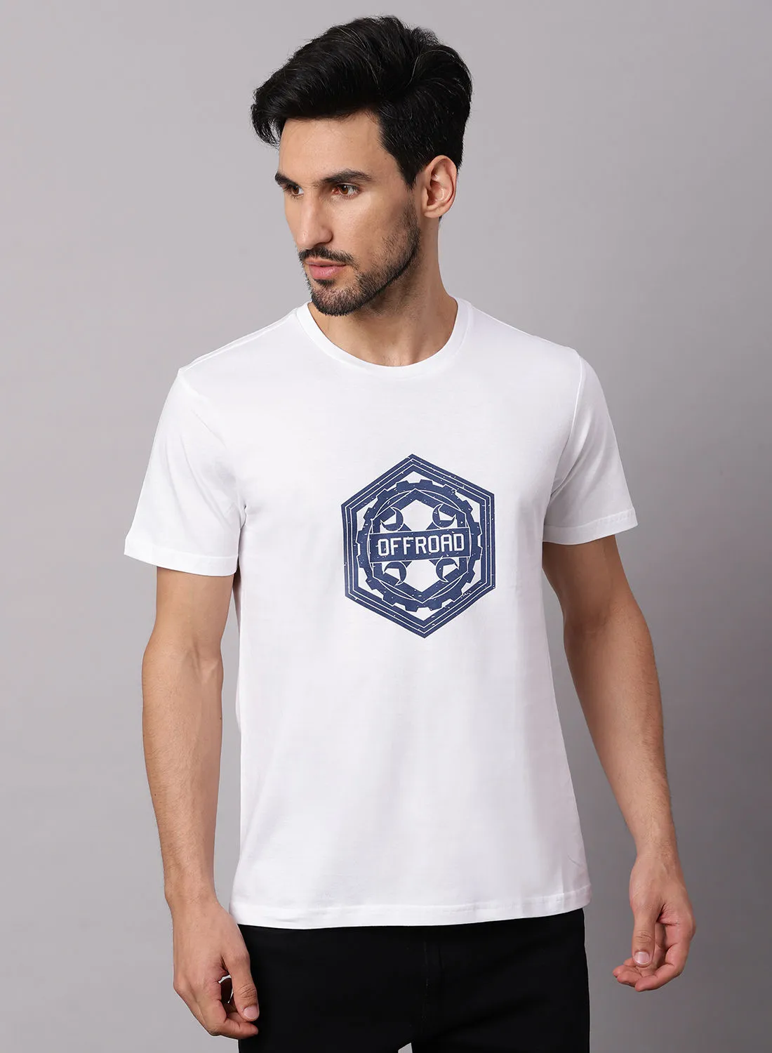 OFFROAD Casual Graphic T-Shirt White