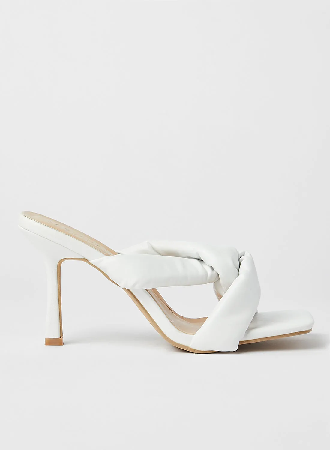 LABEL RAIL Knotted Strap Sandals White