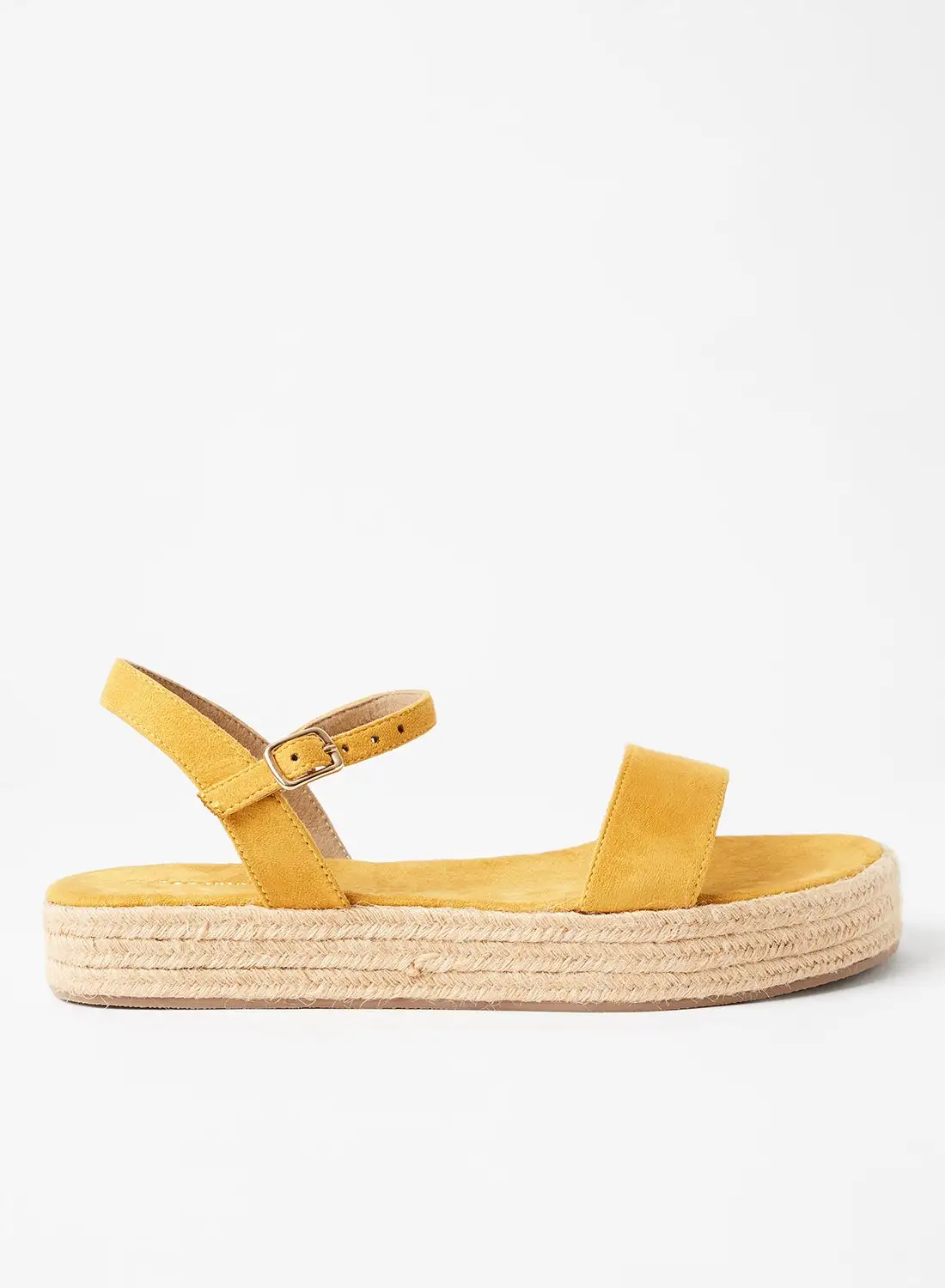 Geoomnii Maya Stylish Platform Espadrille Sandal Yellow