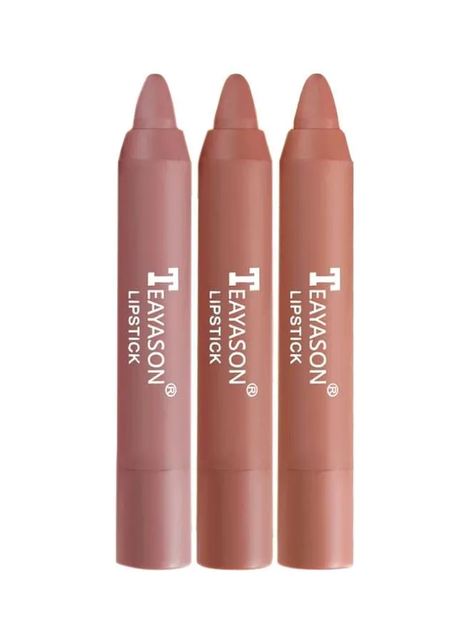 TEAYASON 3-Piece Matte Velvet Lipstick Pink