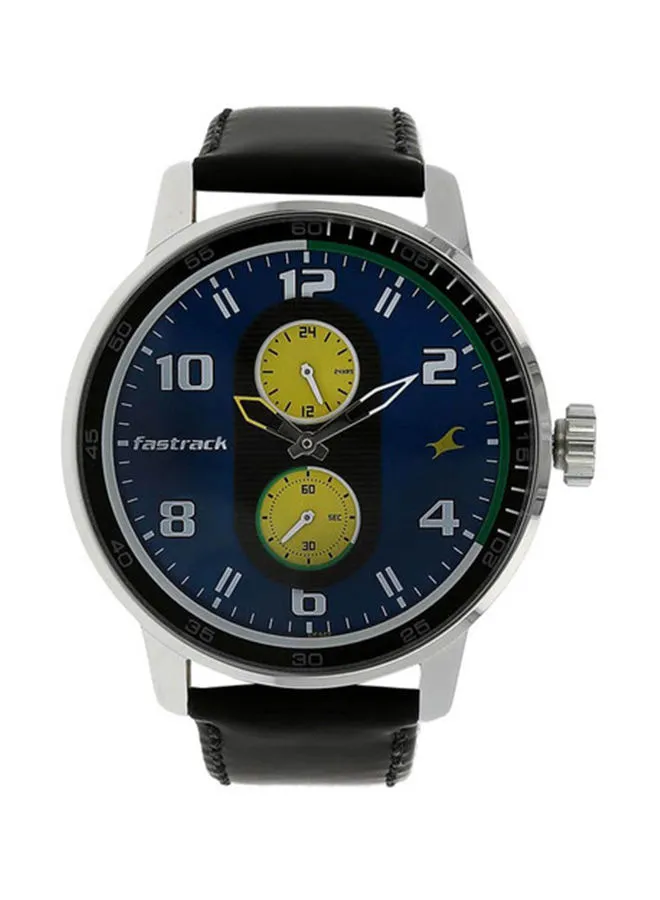 fastrack Men's Leather Analog Watch 3159SL02