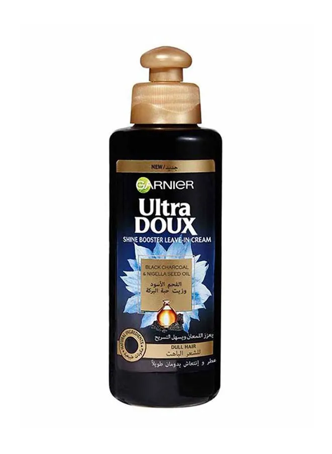 GARNIER Ultra Doux Black Charcoal & Nigella Seed Oil Shine Booster Leave-in Cream 200ml