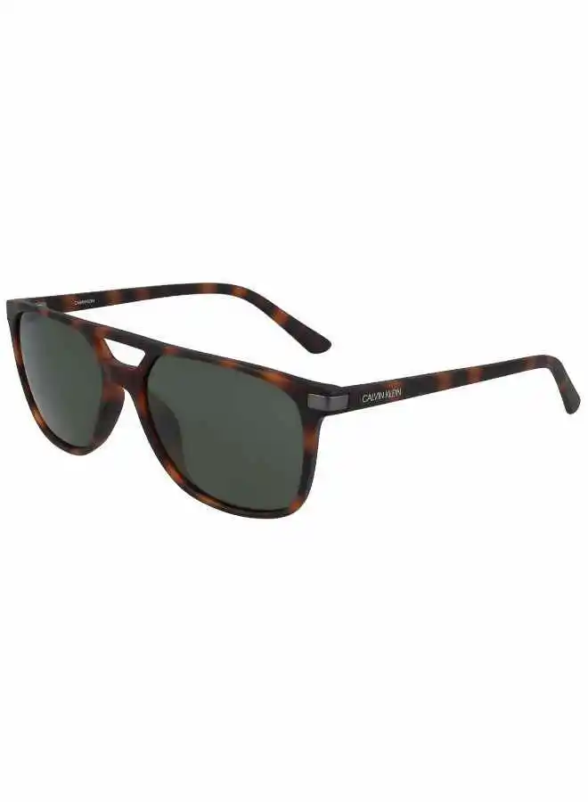 CALVIN KLEIN Men's Full Rimmed Navigator Sunglasses - Lens Size: 58 mm