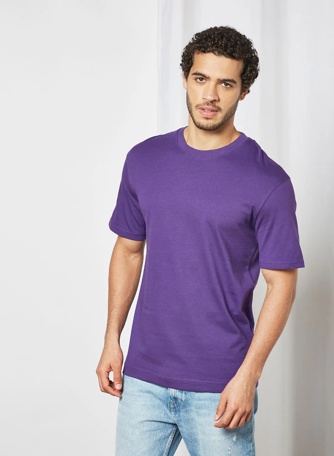 JACK & JONES Basic T-Shirt Purple