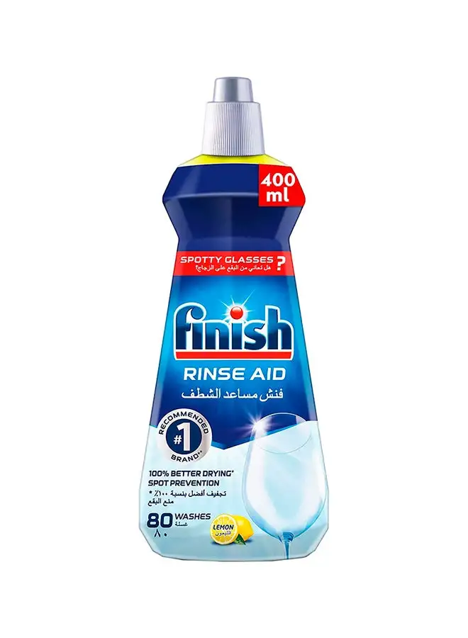 Finish Dishwasher Rinse Aid Liquid, Lemon 400ml