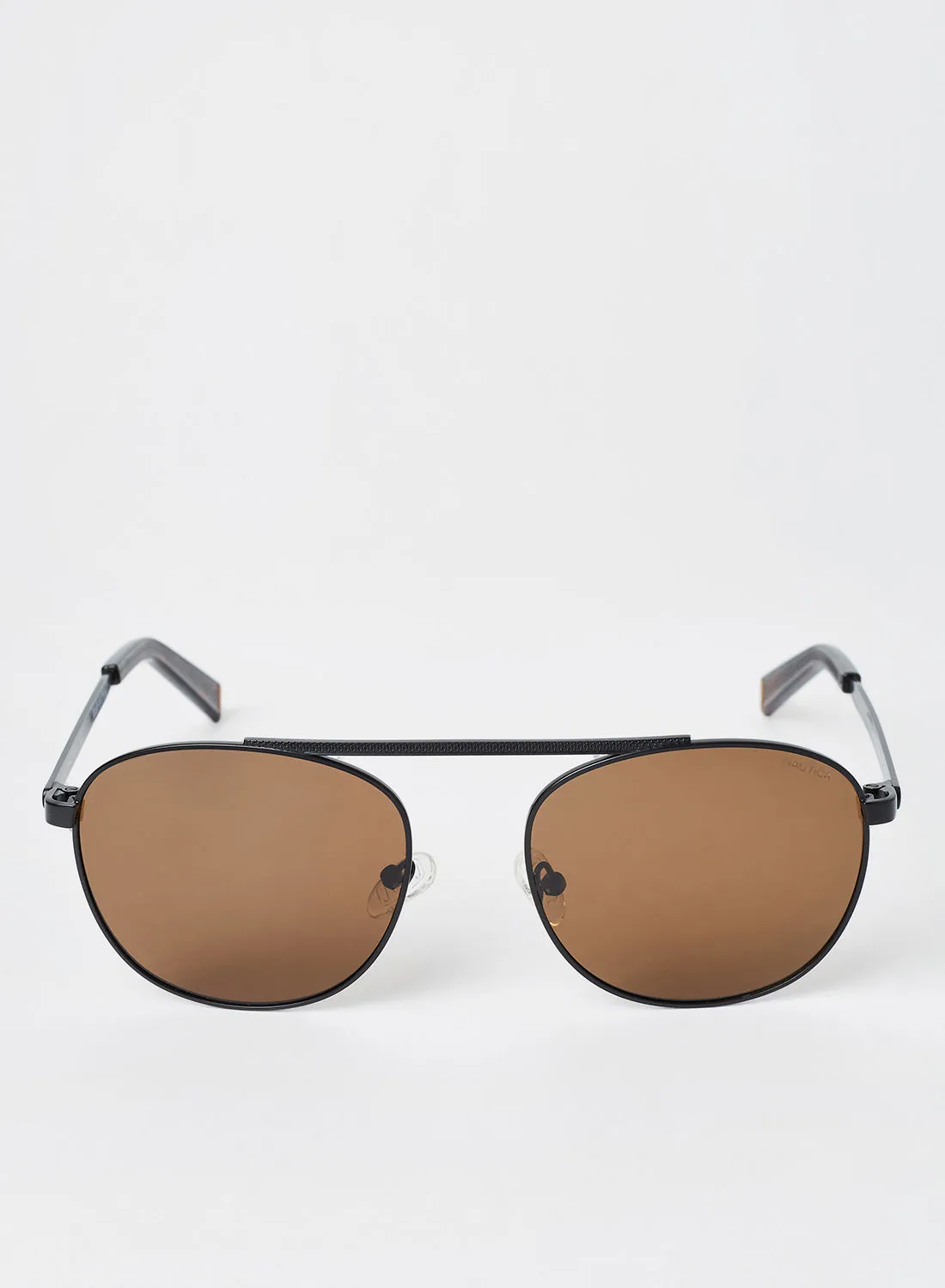 NAUTICA Men's Full Rim Injected Modified Rectangle Sunglasses - Lens Size: 54 mm