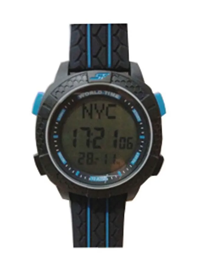 Sonata SF Carbon Series Black Band Unisex Digital Watch 77058PP03