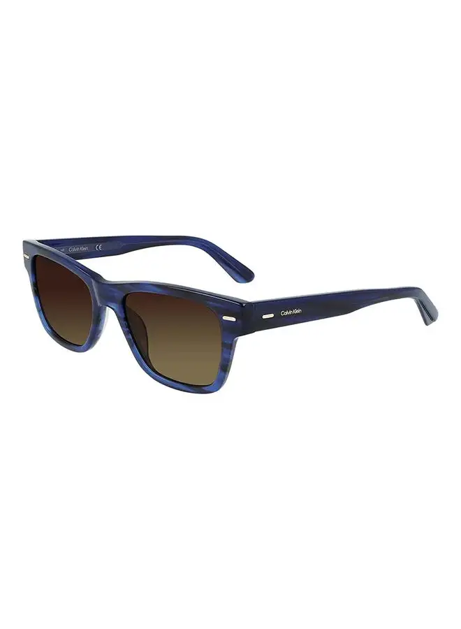 CALVIN KLEIN Men's Full Rim Acetate Modified Rectangle  Sunglasses  CK21528S-416-5318