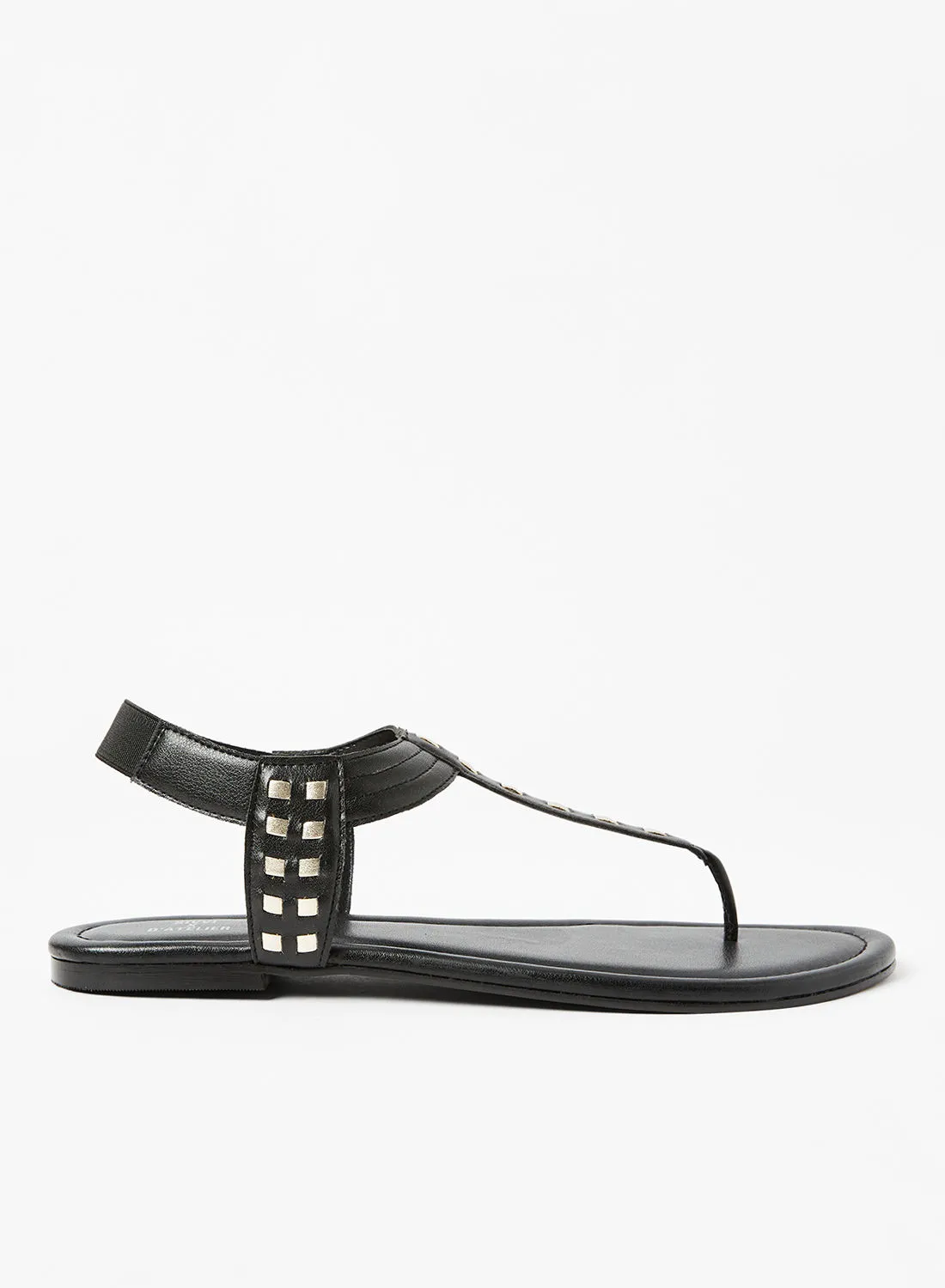 Sivvi x D'Atelier Studded Flat Sandals Black