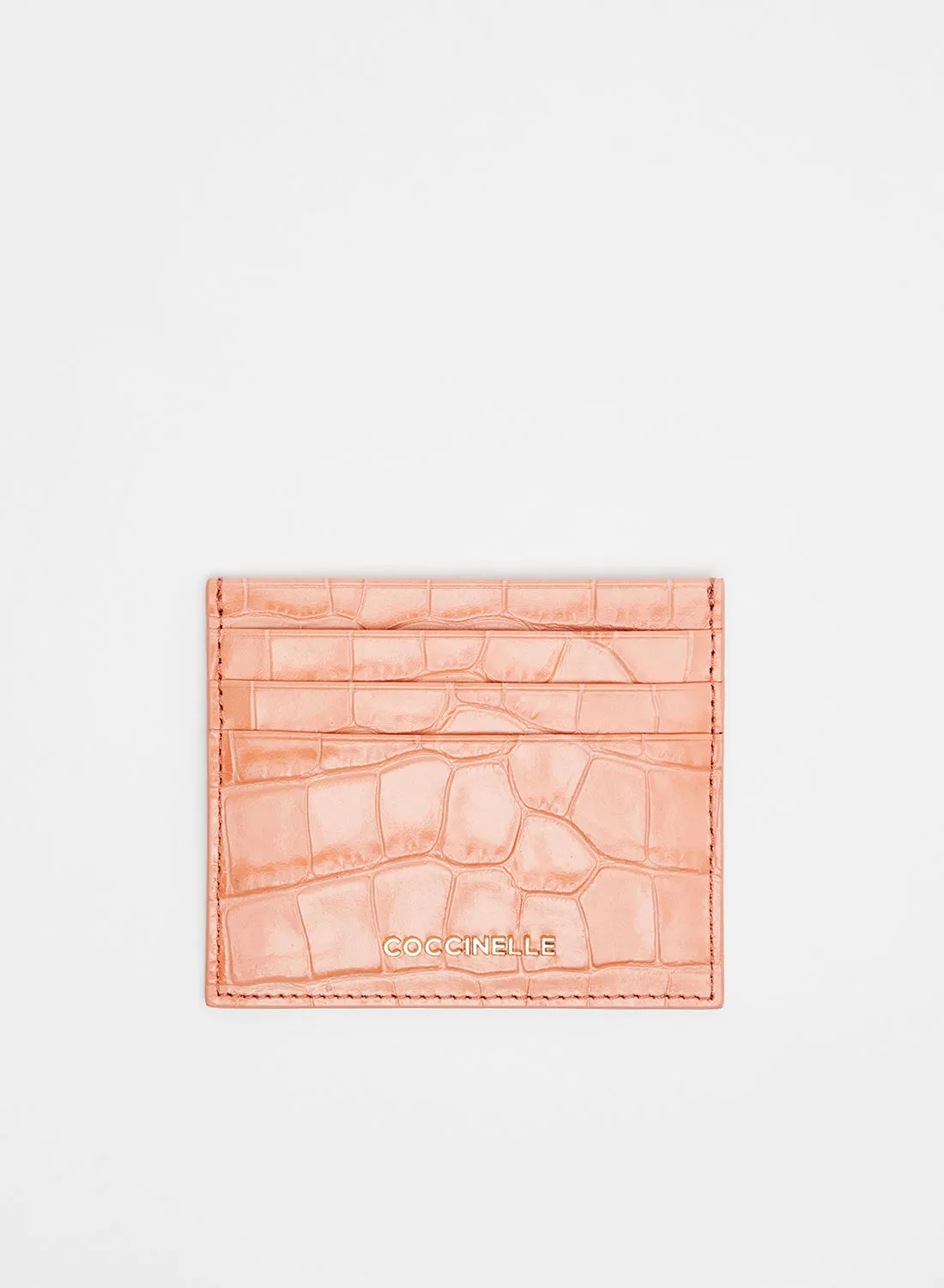 COCCINELLE Croc Effect Leather Card Holder