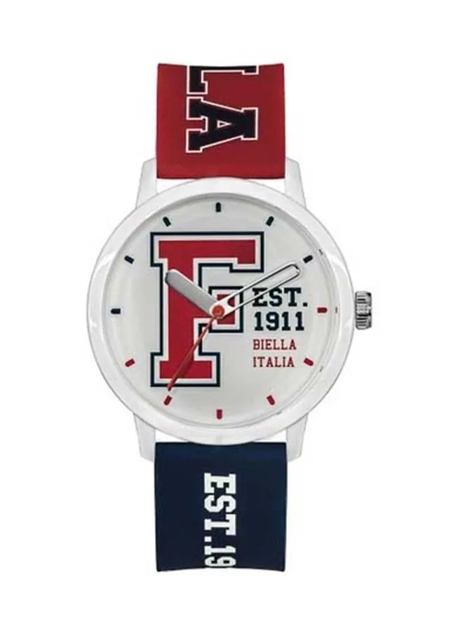 FILA Analog Watch White Dial Red & Blue Silicone Strap For Men
