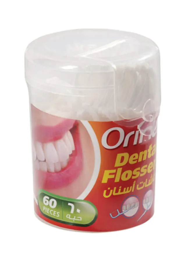 أورينكس طقم خيط تنظيف أسنان 60 قطعة أبيض