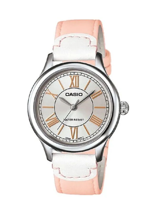 CASIO Casio Watch Women Analog Siver Dial Leather Band LTP-E113L-4A2DF.