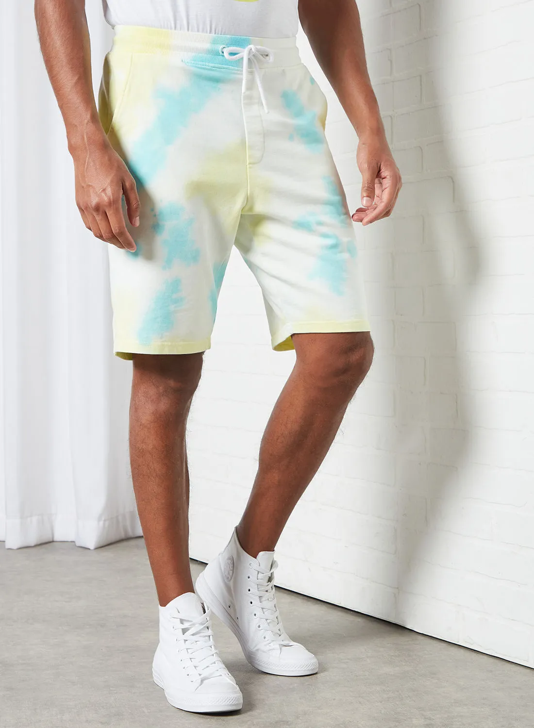 ONLY & SONS Tie-Dye Shorts Blue
