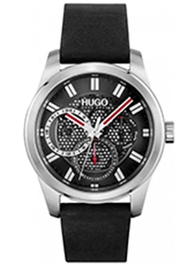 HUGO BOSS Men's Leather Chronograph Wrist Watch Hb153.0189