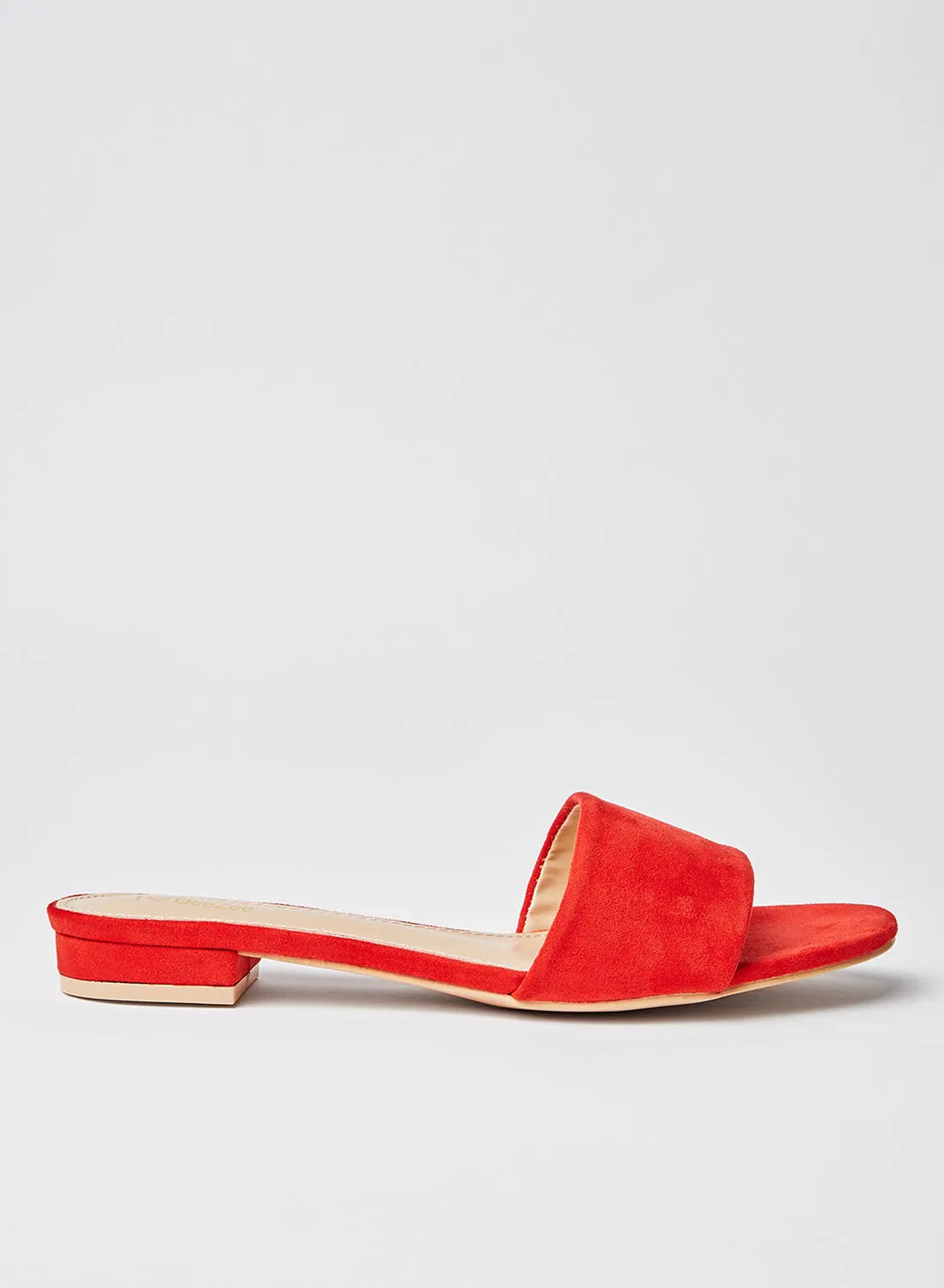 Deezee Dyed Slip On Flat Sandals Red