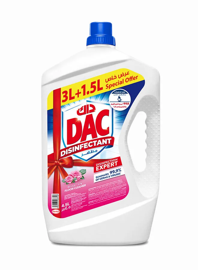 Dac Disinfectant With Total Protection Rose 4.5Liters