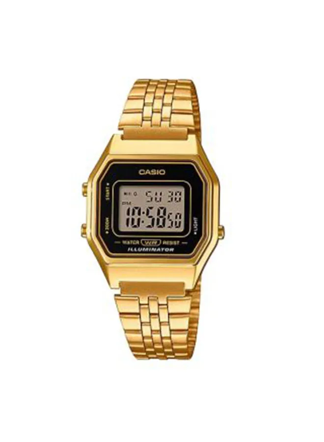 CASIO Youth Water Resistant Digital Watch LA680WGA-1DF - 29 mm - Gold