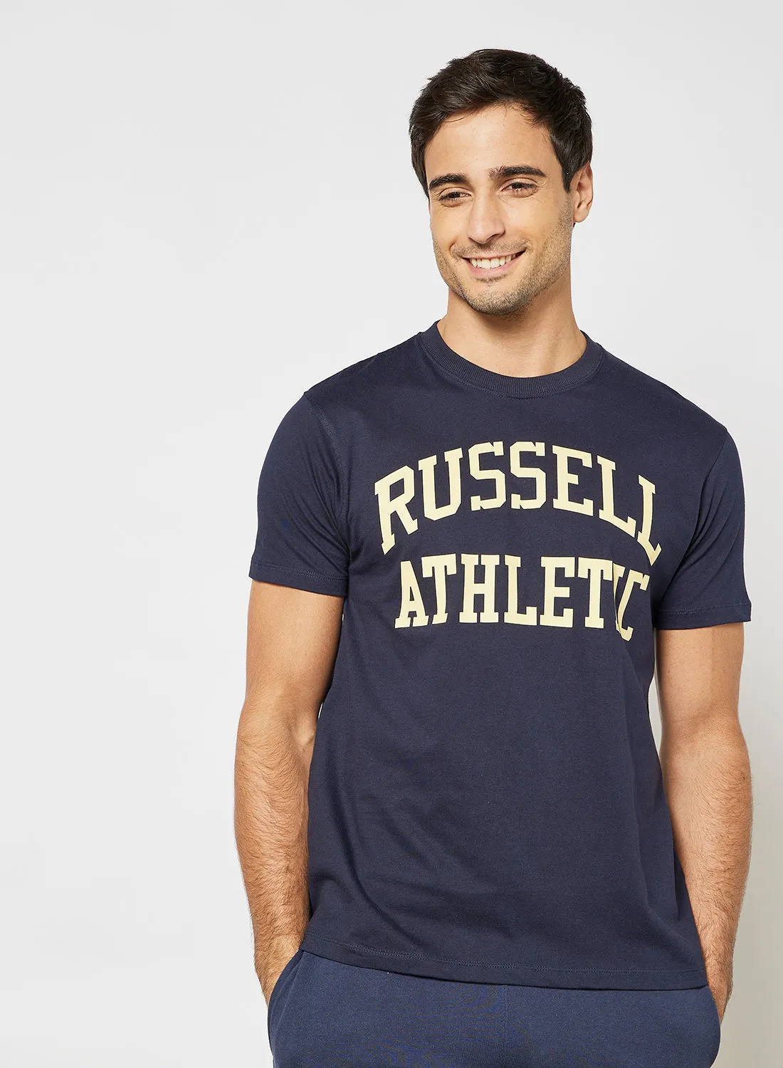 Russell Athletic Logo Print T-Shirt Blue